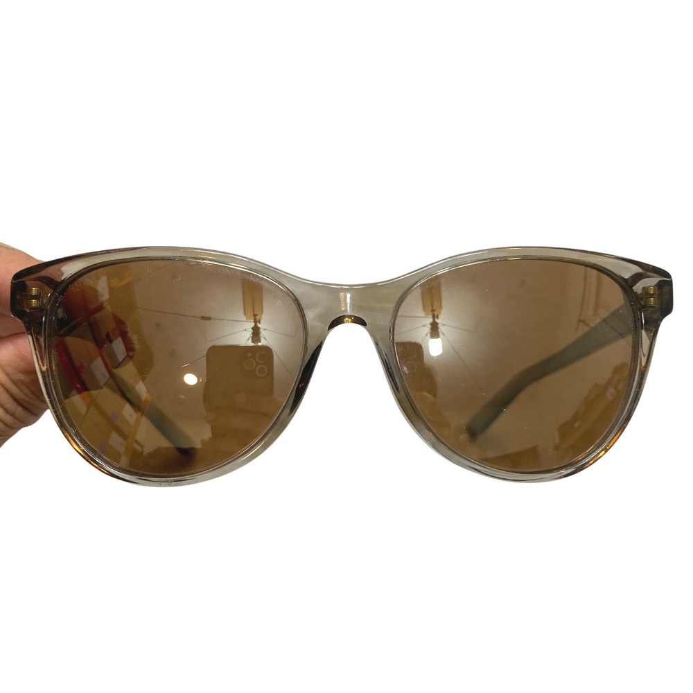 Costa Catherine Sunglasses Brown Polarized Cat Eye 06S2012 Gold Trim 57mm